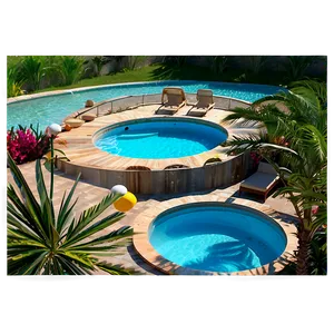 Backyard Pool Paradise Png 06262024 PNG image