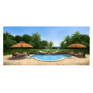 Backyard Pool Paradise PNG Jbh PNG