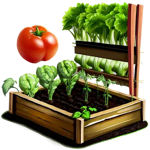 Backyard Vegetable Garden PNG Ibt