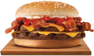 Bacon Cheeseburger Deluxe PNG image