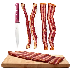 Bacon On Cutting Board PNG Ypt26 PNG