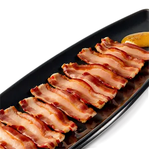 Bacon On Plate Png 05242024 PNG image