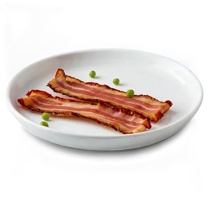 Bacon On Plate Png 05242024 PNG image