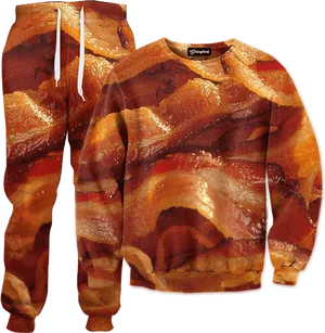 Bacon Print Sweatsuit Set PNG image