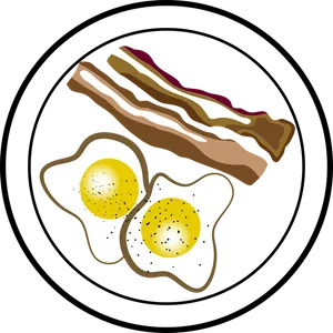 Baconand Eggs Plate PNG image