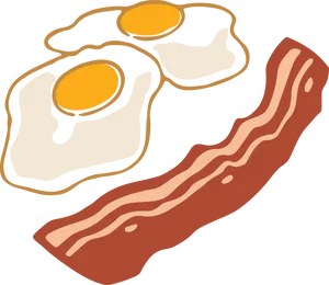 Baconand Eggs Vector Illustration PNG image