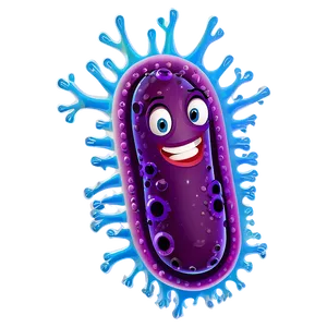 Bacteria Cartoon Characters PNG 05242024
