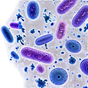 Bacteria Under Microscope PNG Stw