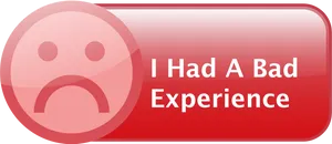 Bad Experience Feedback Button PNG image