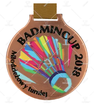 Badminton Cup2018 Medal PNG image