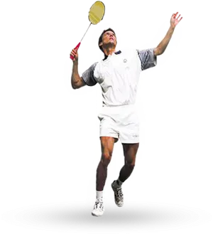 Badminton Player Jumping Smash PNG image