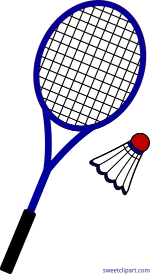 Badminton Racketand Shuttlecock Illustration PNG image