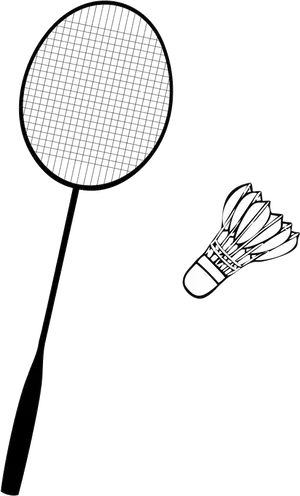 Badminton Racketand Shuttlecock Vector PNG image