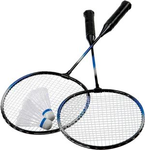 Badminton Racketsand Shuttlecock PNG image
