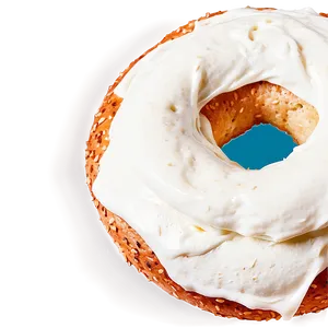 Bagel With Cream Cheese Png Lav PNG image