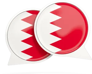 Bahrain Flag Chat Bubbles PNG image