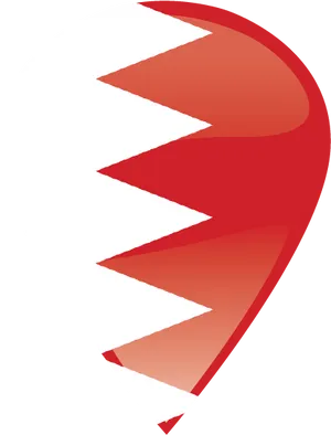 Bahrain Flag Graphic PNG image