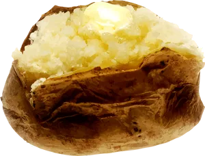 Baked Potatowith Butter PNG image