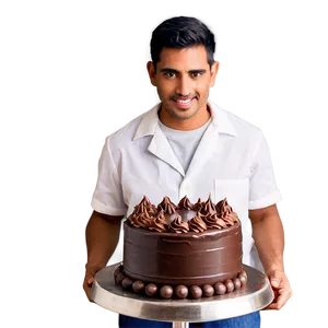 Baker With Chocolate Cake PNG 06292024 PNG