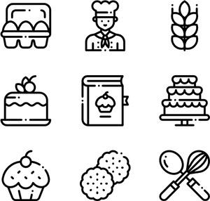 Bakery Icon Set PNG