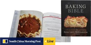 Baking Bible Cookbook Open PNG image