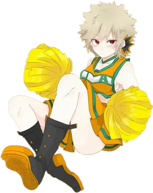 Bakugou Cheerleader Version Art PNG