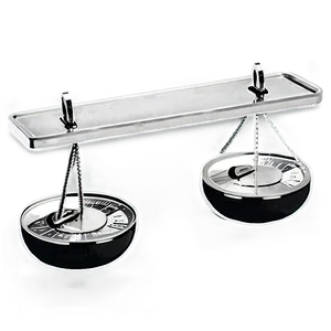 Balance Scale In Black And White PNG 30 PNG