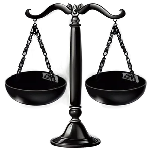 Balance Scale In Black And White PNG Bxg84 PNG
