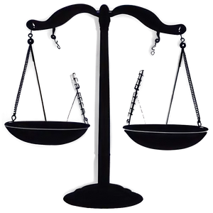 Balance Scale Silhouette PNG Dhd