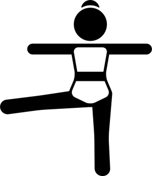 Balance Stretch Fitness Icon PNG image