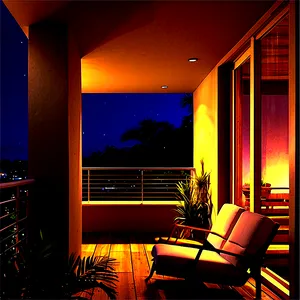 Balcony Night View Png 06272024 PNG image