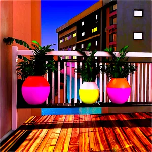 Balcony Party Decoration Png 06272024 PNG image