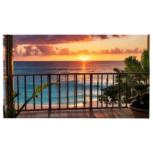 Balcony View Sunset Png 06272024 PNG image