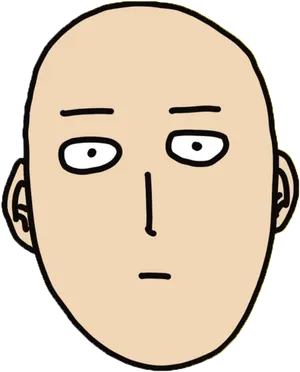 Bald Anime Character Portrait PNG image