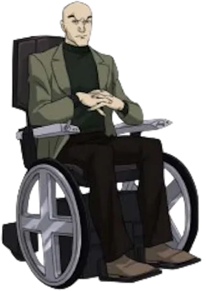 Bald Anime Characterin Wheelchair