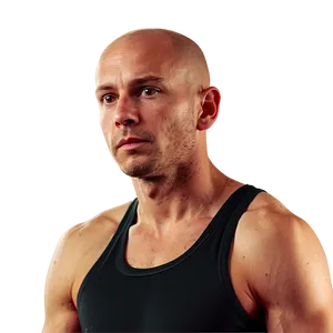 Bald Athlete In Action PNG 06202024