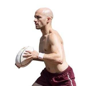 Bald Athlete In Action PNG 3