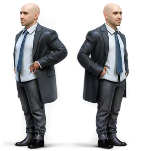 Bald Businessman Avatar PNG 42