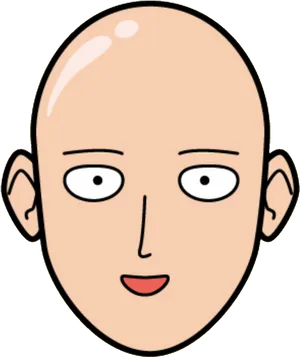 Bald Cartoon Character Head PNG image