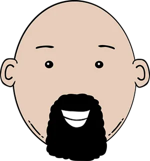 Bald Cartoon Manwith Beard
