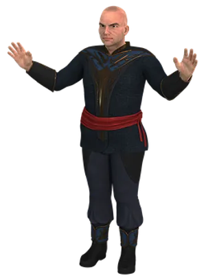 Bald Characterin Fantasy Costume
