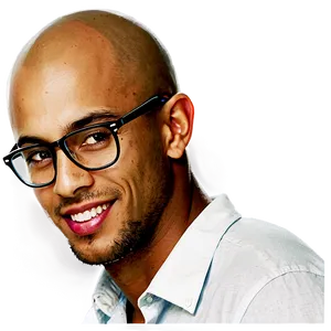 Bald Head With Glasses PNG Dwg PNG
