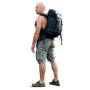 Bald Hiker Exploring PNG 44 PNG