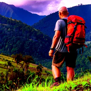 Bald Hiker Exploring PNG 65