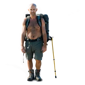 Bald Hiker Exploring PNG Rqm11 PNG