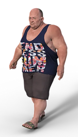 Bald_ Man_in_ Tank_ Top_and_ Shorts