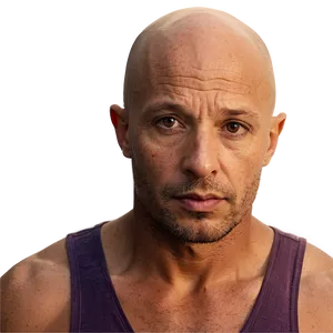Bald Man Portrait PNG 27