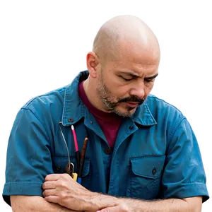 Bald Mechanic Repairing PNG 06202024 PNG