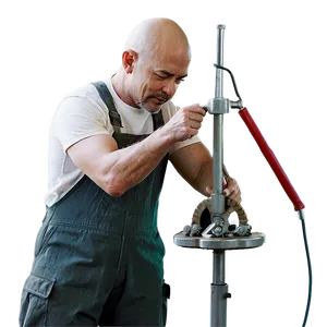 Bald Mechanic Repairing PNG Pve53 PNG