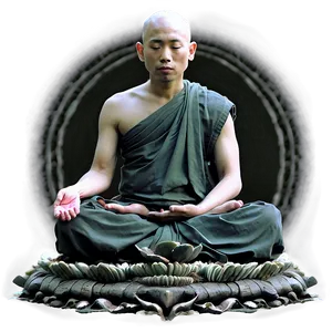 Bald Monk Meditating PNG 65 PNG